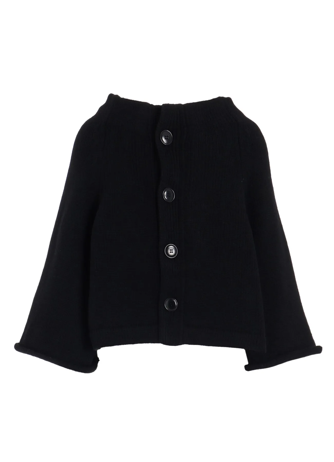 LAMB WOOL JERSEY ROLLED SLEEVE CARDIGAN sold by Yohji Yamamoto product image thumbnail 2