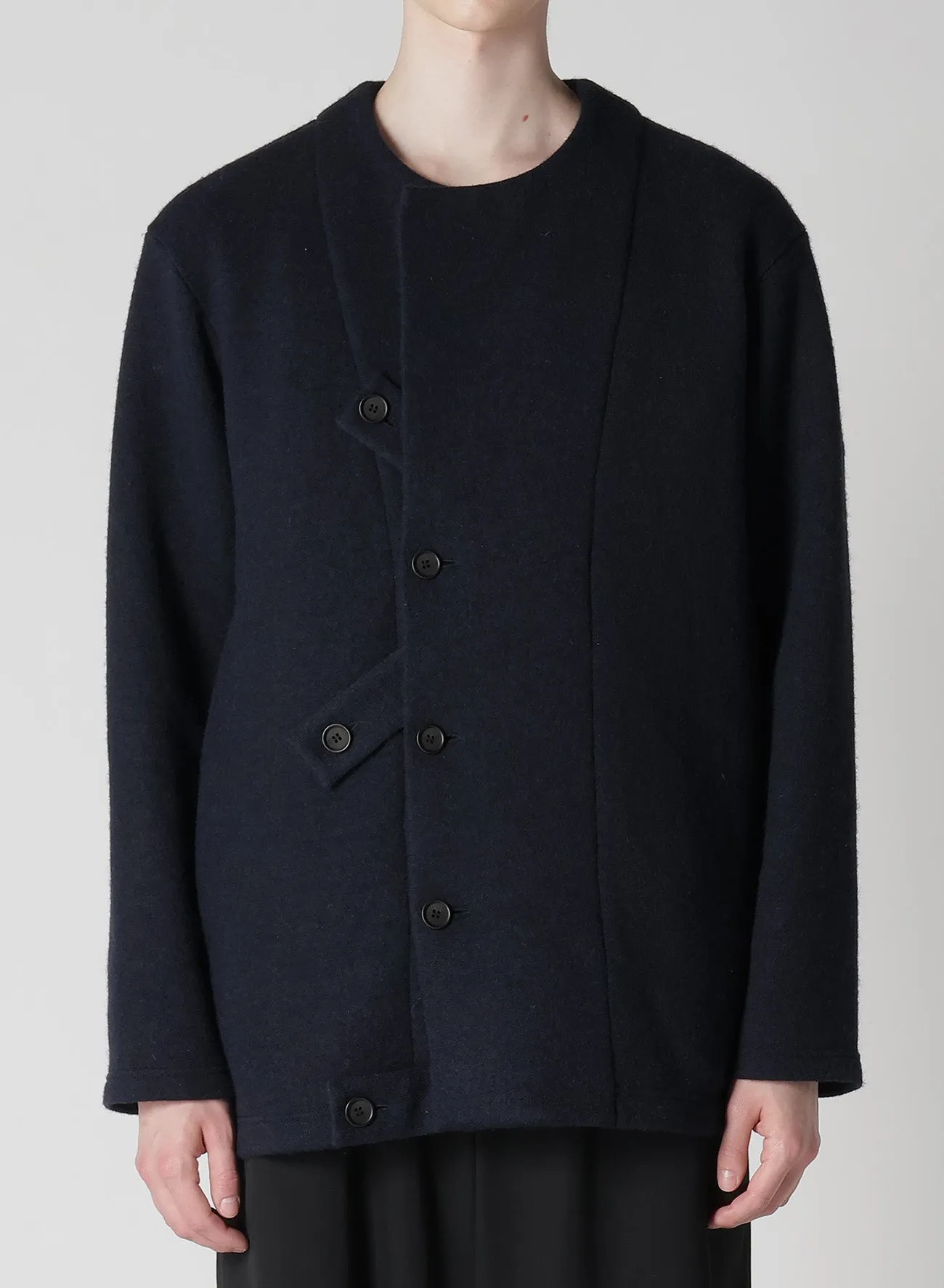 WOOL JERSEY REGULATION TAB COAT sold by Yohji Yamamoto product image thumbnail 2