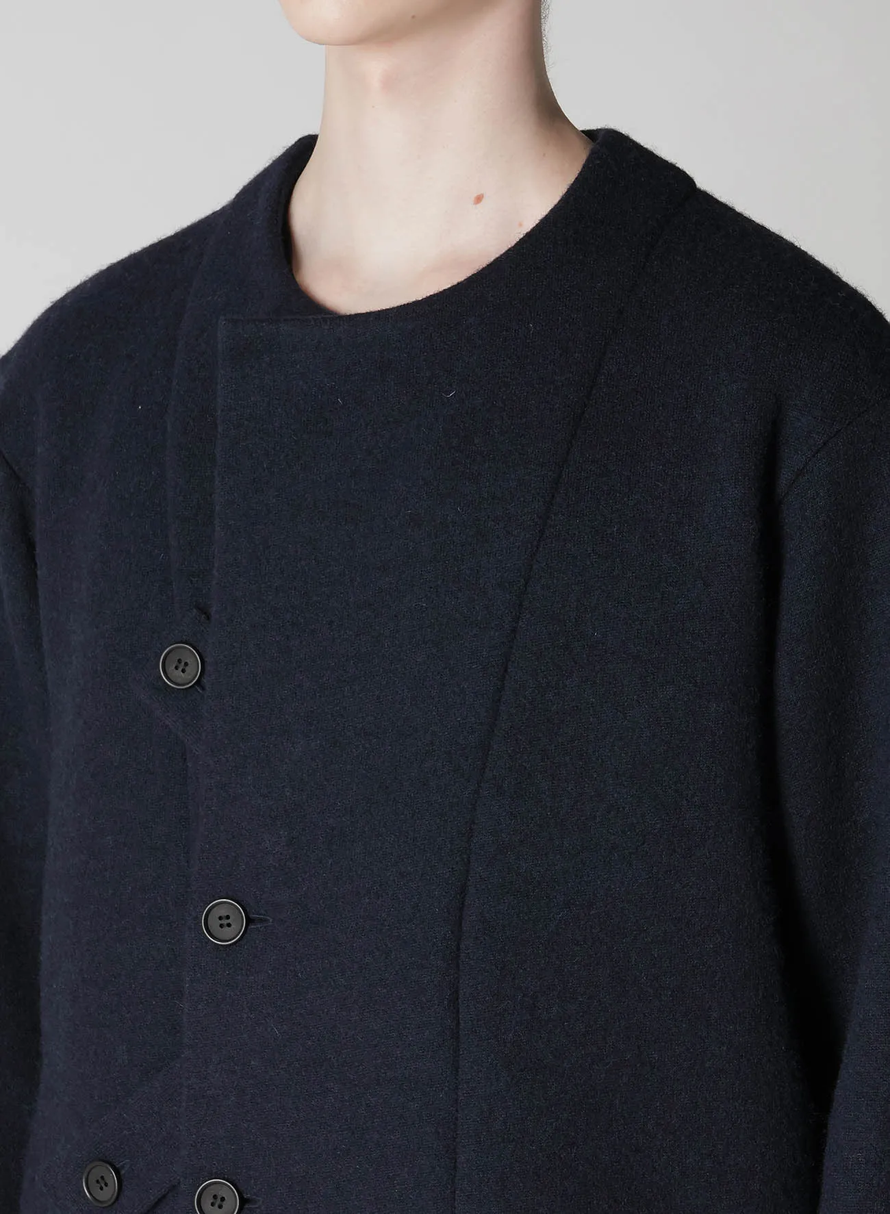 WOOL JERSEY REGULATION TAB COAT sold by Yohji Yamamoto product image thumbnail 3