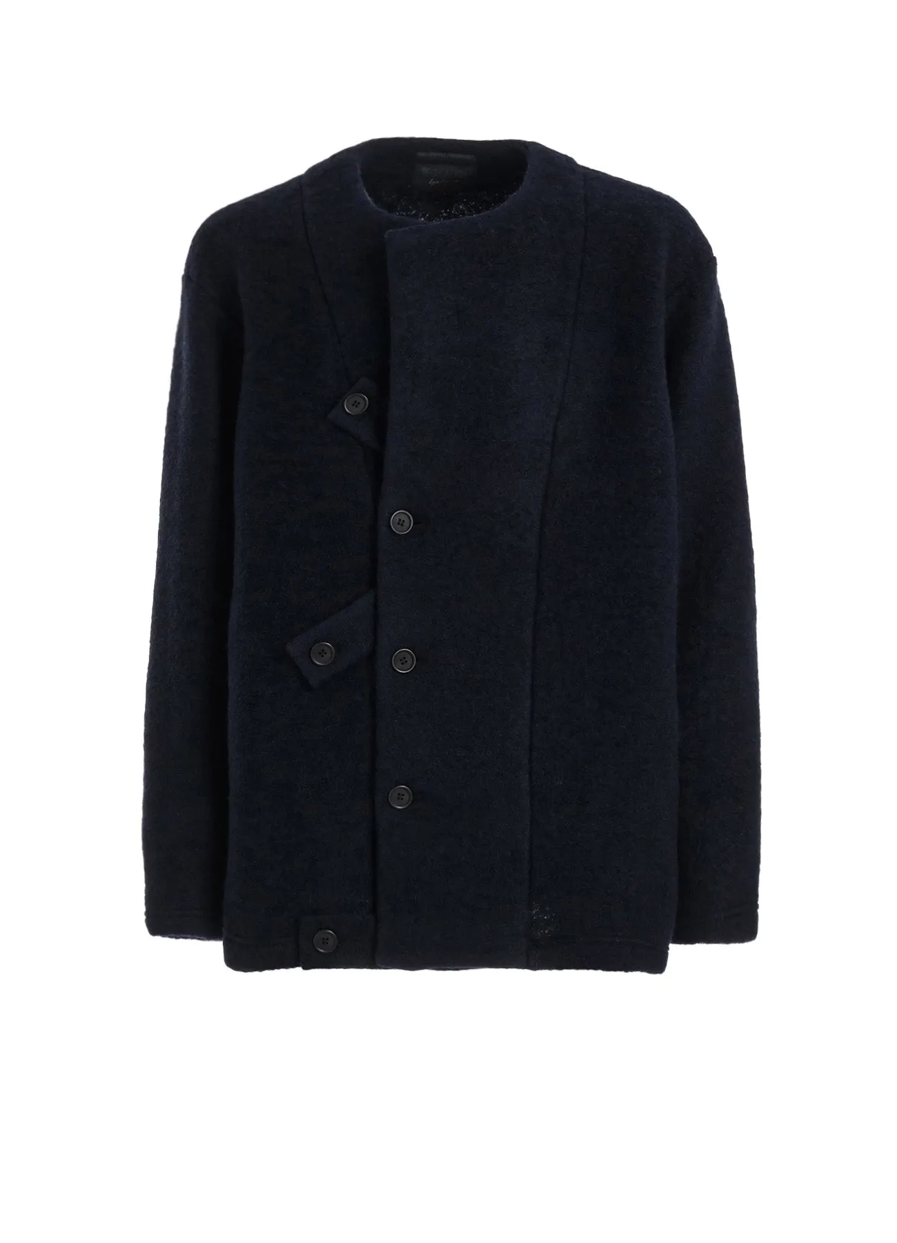 WOOL JERSEY REGULATION TAB COAT sold by Yohji Yamamoto