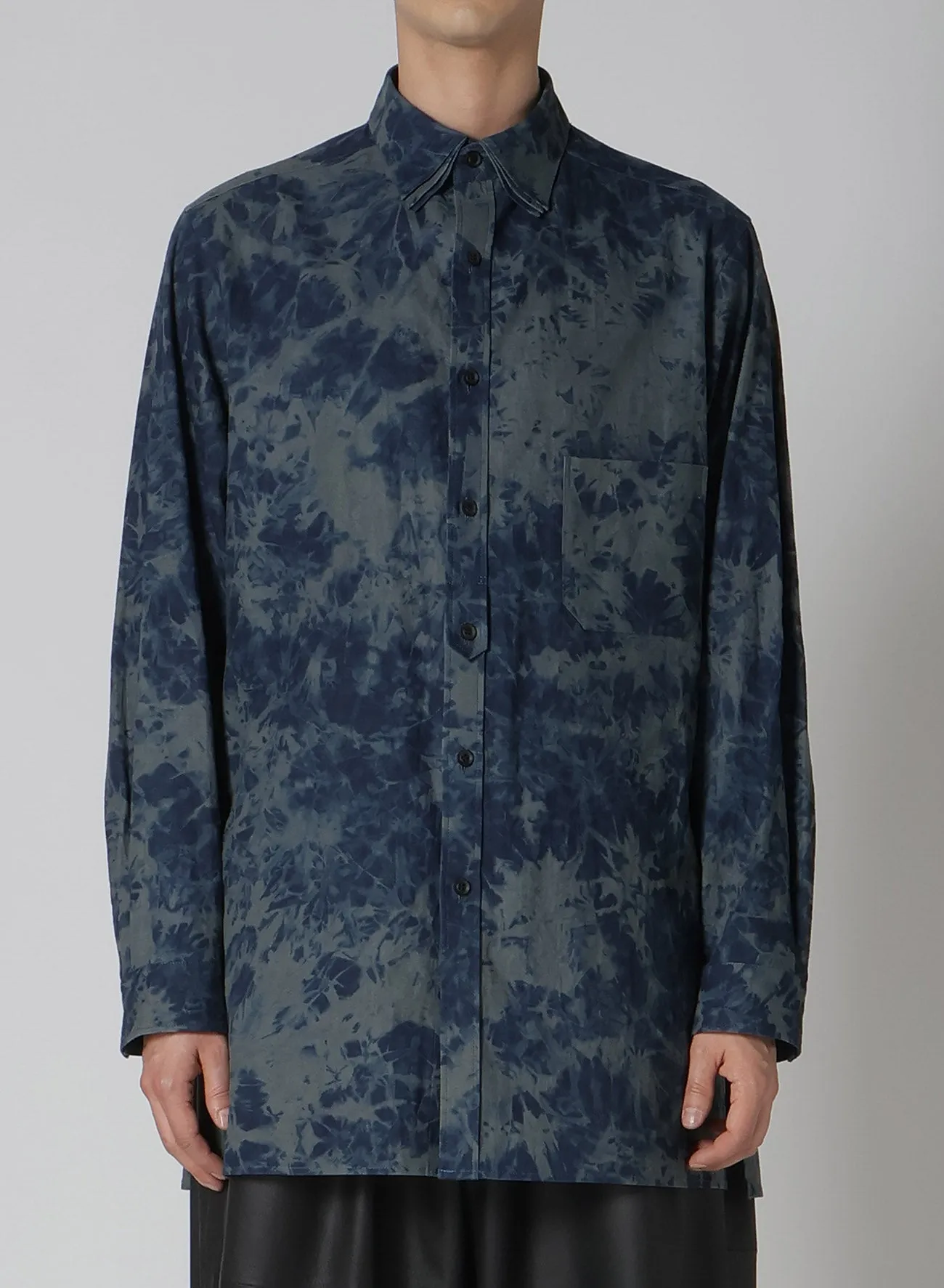 C/F ING INK PLACKET TAB TRIPLE COLLAR BLOUSE sold by Yohji Yamamoto product image thumbnail 5