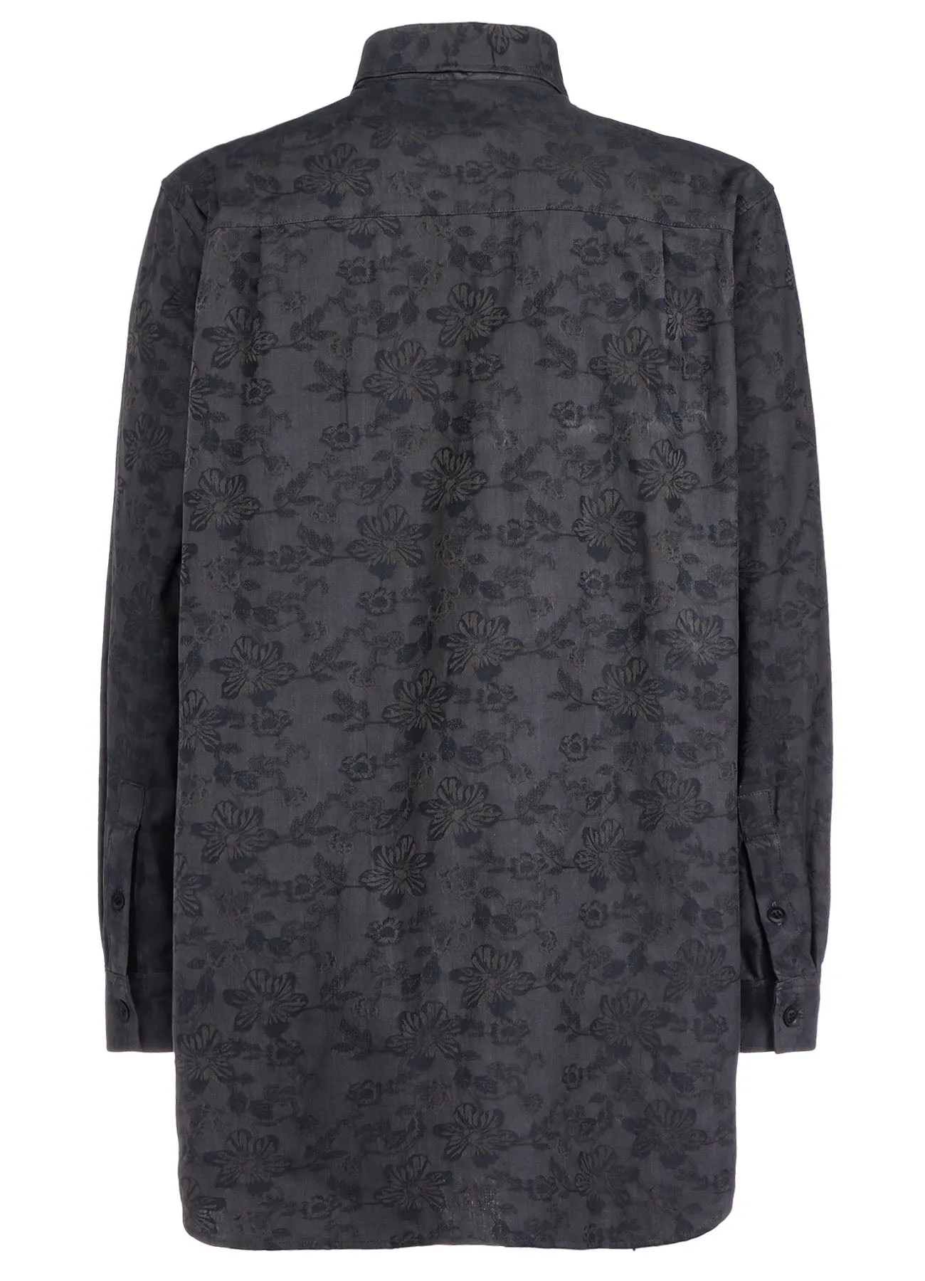 INK FLOWER DESIGN+LEATHR PANEL BLOUSE sold by Yohji Yamamoto product image thumbnail 4