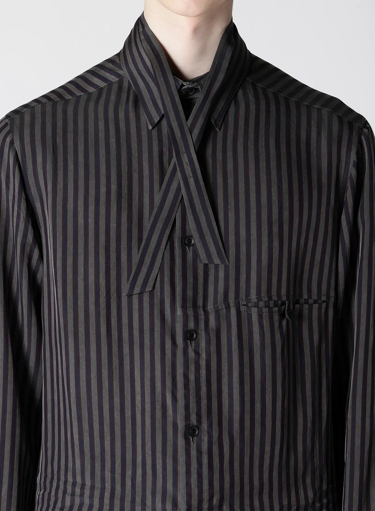 U-RIBBON SPARE COLLAR BLOUSE sold by Yohji Yamamoto product image thumbnail 3