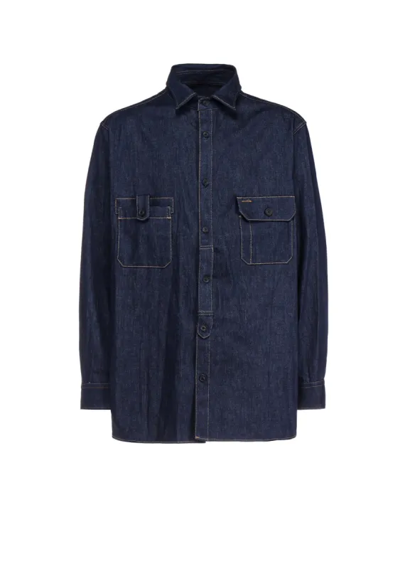 8OZ DENIM FRONT STRIP SHIRT sold by Yohji Yamamoto