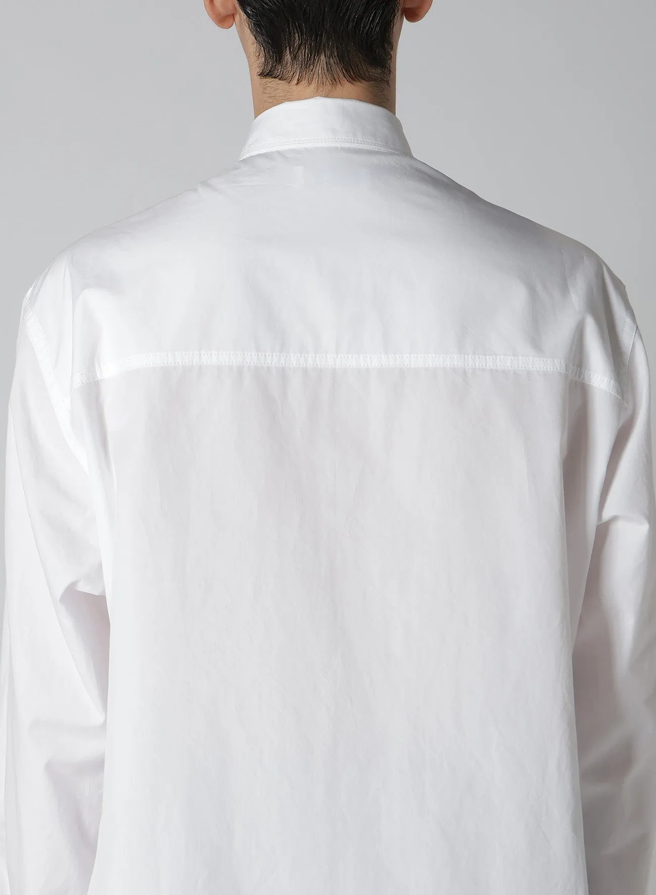 CHAIN STITCHING HEM FACING BLOUSE sold by Yohji Yamamoto product image thumbnail 5