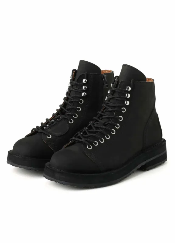 MATTE LEATHER BIKER BOOTS sold by Yohji Yamamoto