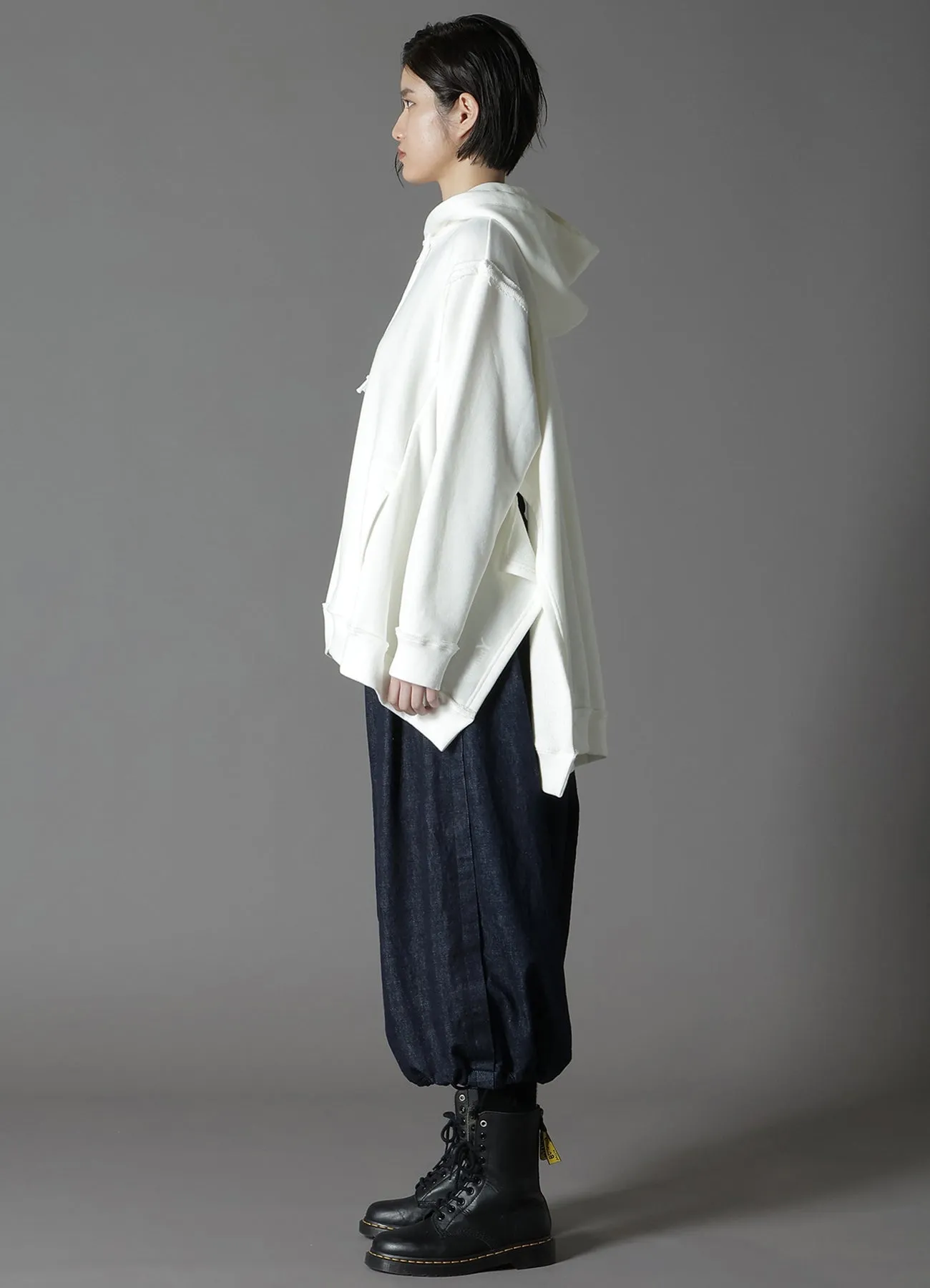 ULTIMA FLEECE TRUNCATED HOODIE sold by Yohji Yamamoto product image thumbnail 3