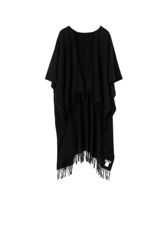 WOOL PLAIN SHRINK U CUT PONCHO made by Yohji Yamamoto