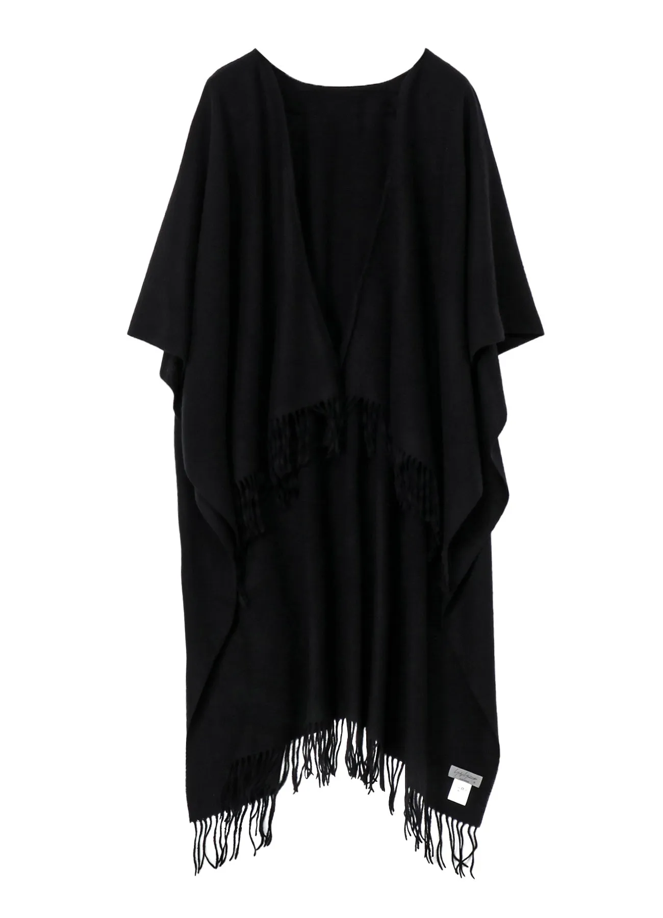 WOOL PLAIN SHRINK U CUT PONCHO sold by Yohji Yamamoto product image thumbnail 2