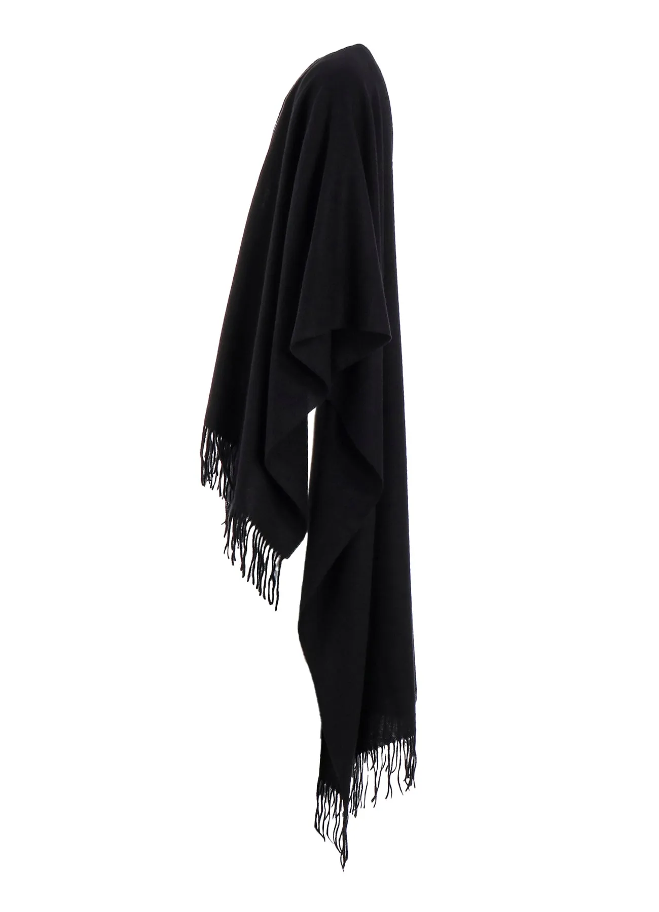 WOOL PLAIN SHRINK U CUT PONCHO sold by Yohji Yamamoto product image thumbnail 3