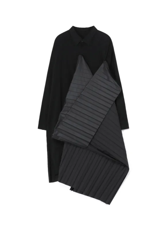 CELLULOSE LAWN U-LONG B WITH PLEATS CLOTH made by Yohji Yamamoto
