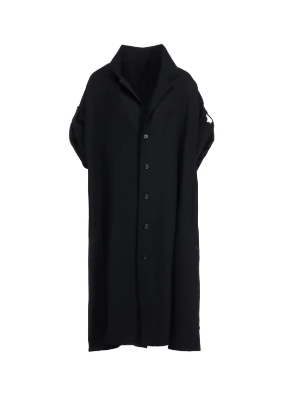 WOOL GABARDINE SHORT SLEEVE COAT made by Yohji Yamamoto
