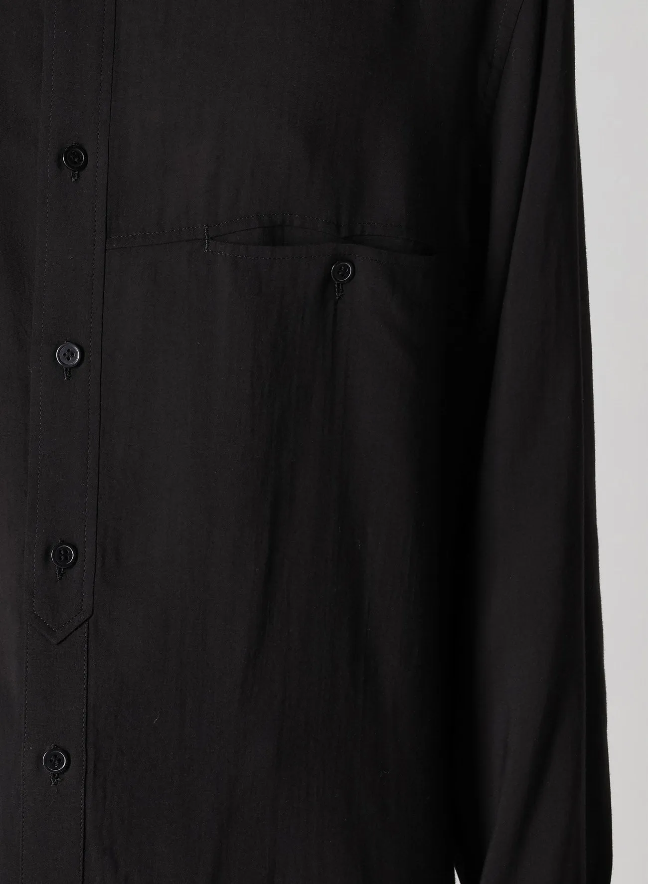 CELLULOSE LOAN ROUND HEM BIG BLOUSE sold by Yohji Yamamoto product image thumbnail 5