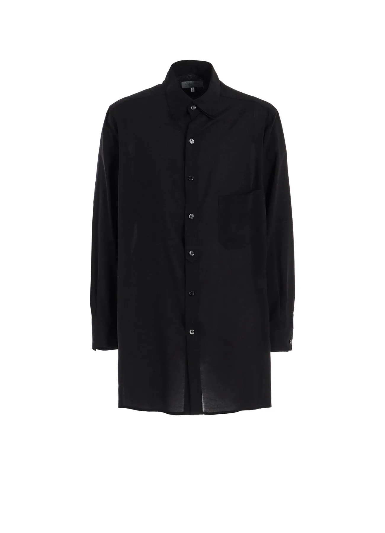 CELLULOSE LOAN PLACKET TAB TRIPLE COLLAR BLOUSE sold by Yohji Yamamoto