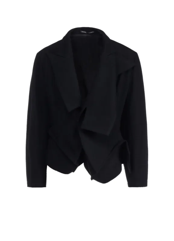 WOOL BLANKET BOX HEM PEAKED JACKET sold by Yohji Yamamoto