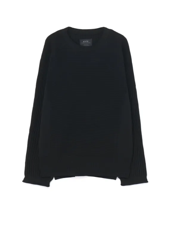 12G SPRITZY PLAIN STITCHES SIDE ZIPPER PULL OVER KNIT sold by Yohji Yamamoto
