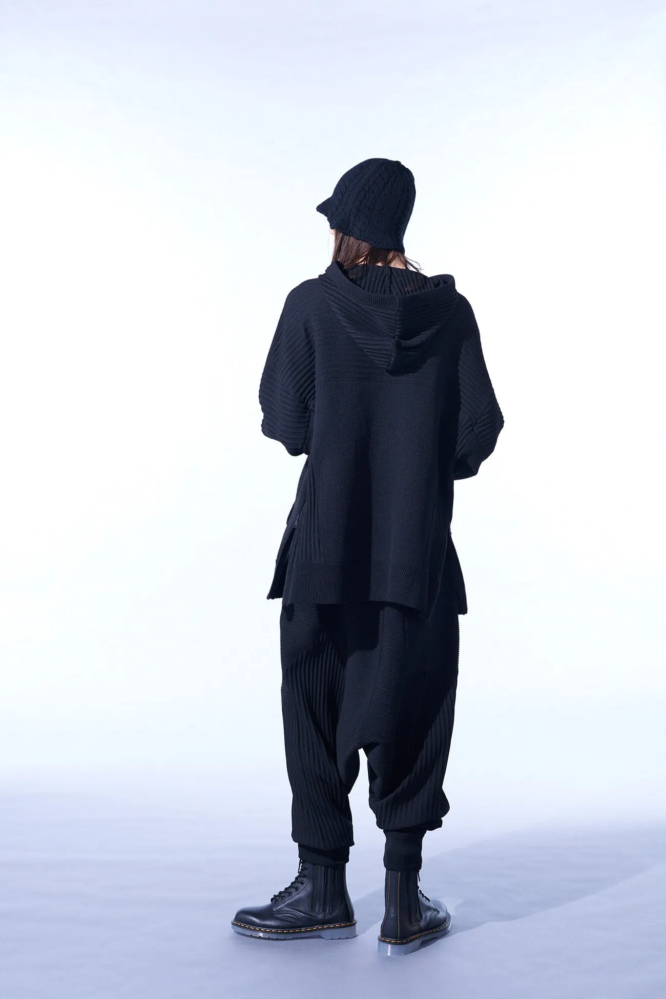 12G SPRITZY PLAIN STITCHES BIG KNIT HOODIE sold by Yohji Yamamoto product image thumbnail 4