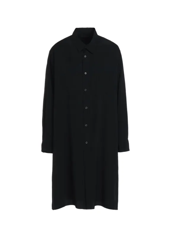 CREPE DE CHINE REGULAR COLLAR LOOSE FIT LONG SHIRT sold by Yohji Yamamoto