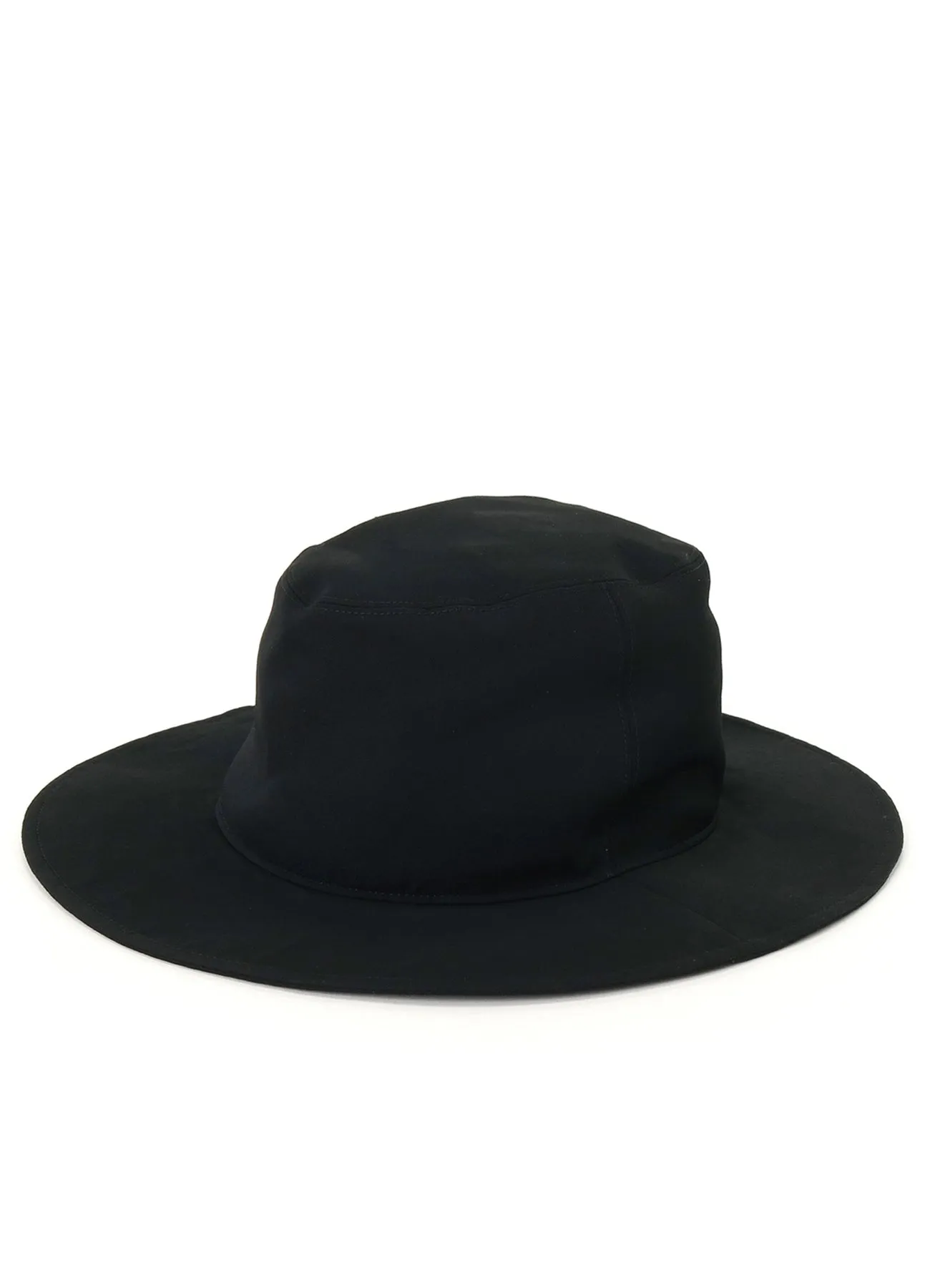 WASHER FINISHED WOOL GABARDINE LONG BRIM HAT sold by Yohji Yamamoto