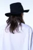 WASHER FINISHED WOOL GABARDINE LONG BRIM HAT sold by Yohji Yamamoto