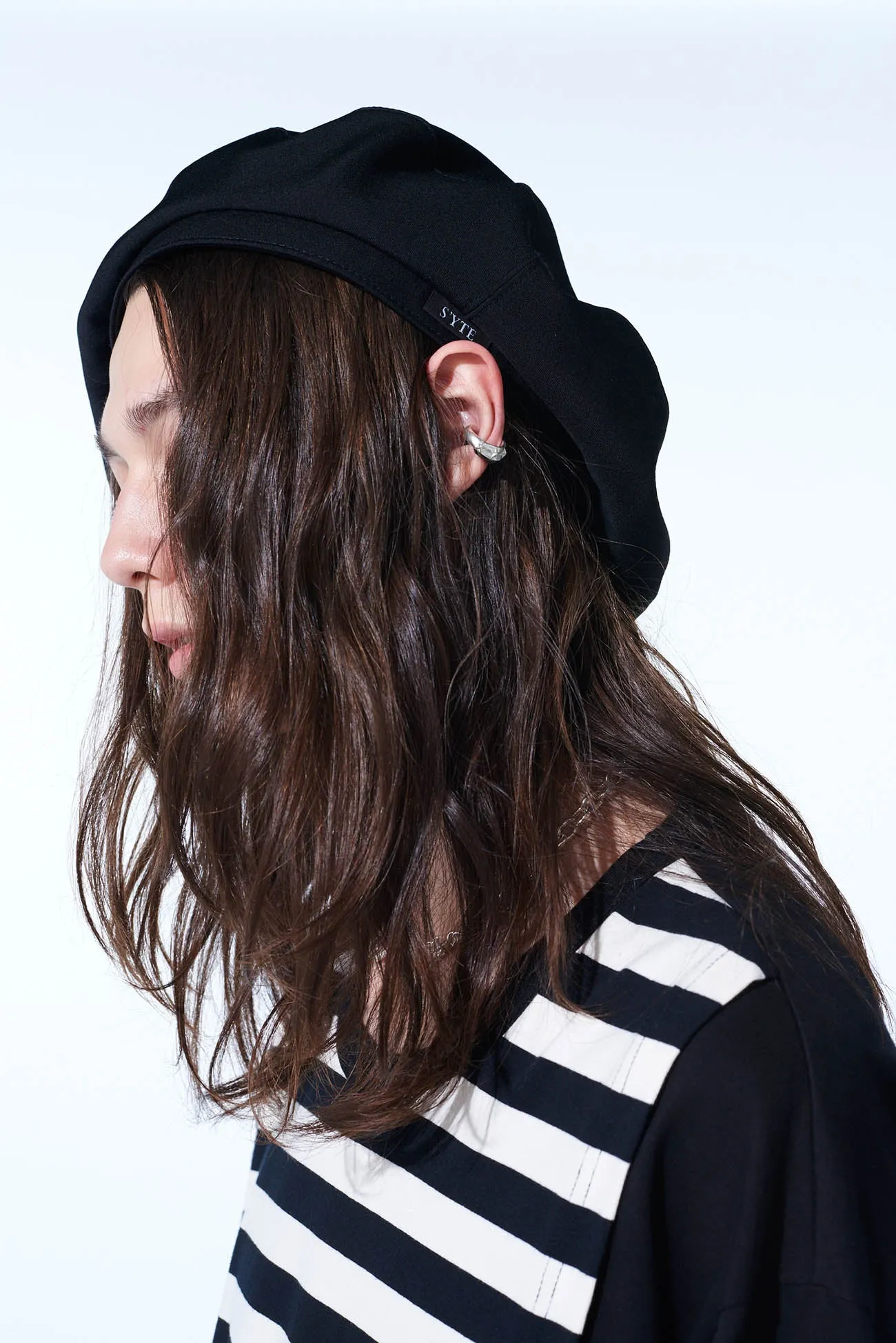 WASHER FINISHED WOOL GABARDINE BERET sold by Yohji Yamamoto product image thumbnail 5