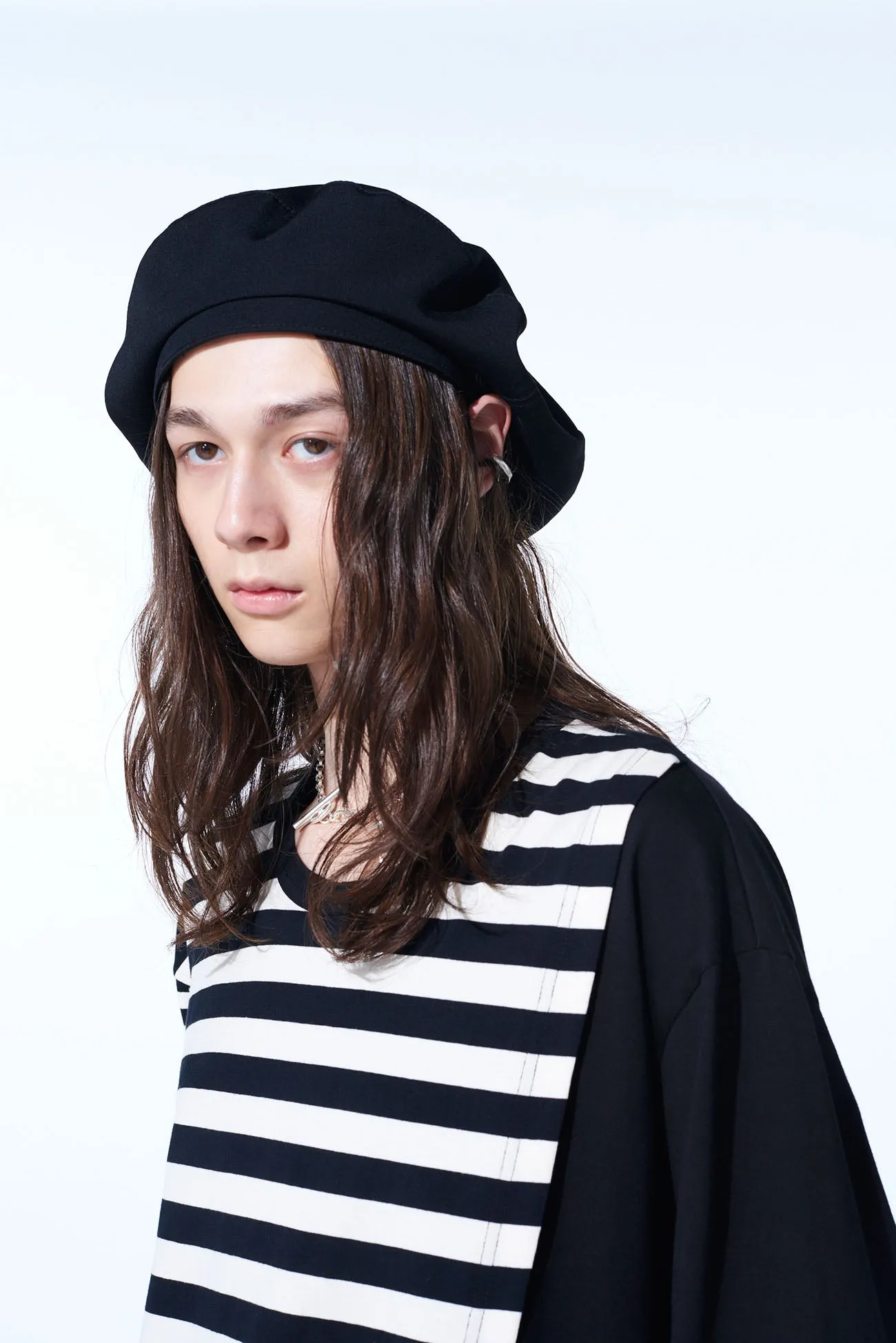 WASHER FINISHED WOOL GABARDINE BERET sold by Yohji Yamamoto product image thumbnail 2