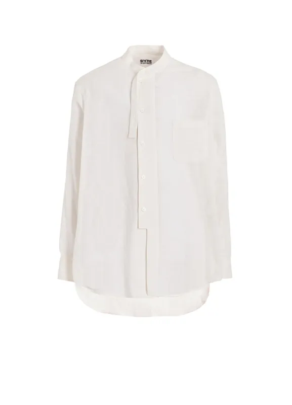 KHADI COTTON STAND COLLAR SHIRT sold by Yohji Yamamoto