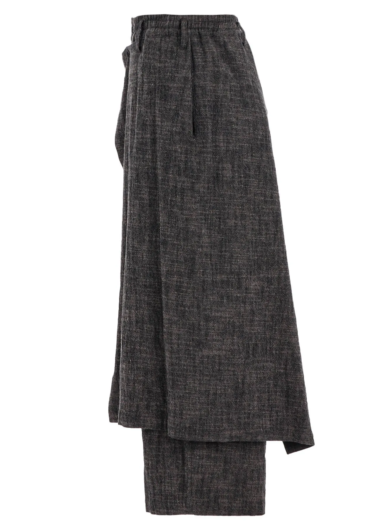 SLUB WASHER COTTON WRAP PANTS sold by Yohji Yamamoto product image thumbnail 3