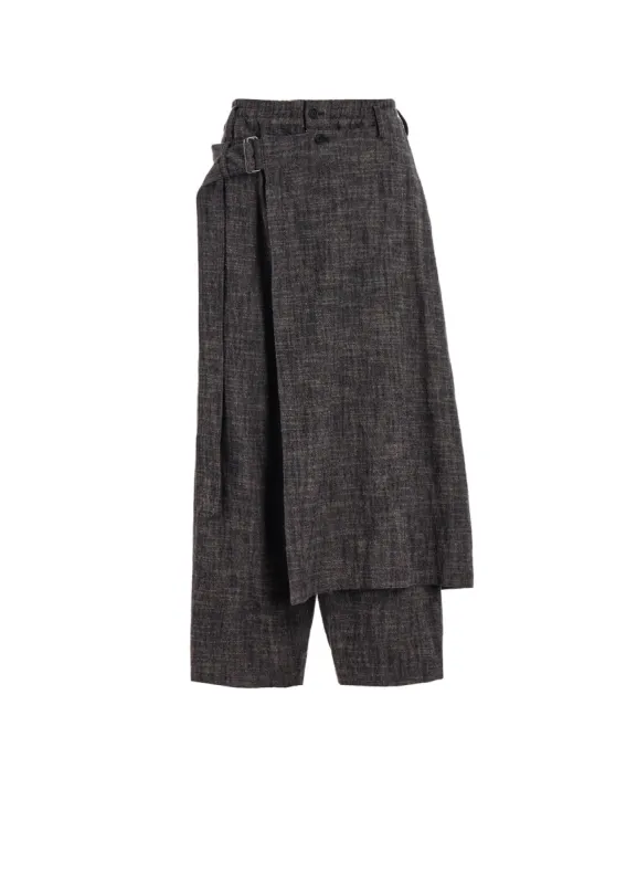 SLUB WASHER COTTON WRAP PANTS sold by Yohji Yamamoto