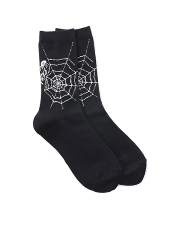 COTTON PLAIN STITCH SPIDER WEB SOCKS sold by Yohji Yamamoto