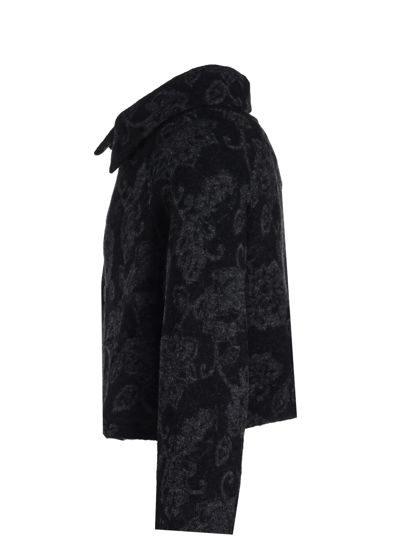 FLOWER PILE JACQUARD IRREGULAR 3 BUTTON JACKET sold by Yohji Yamamoto product image thumbnail 3
