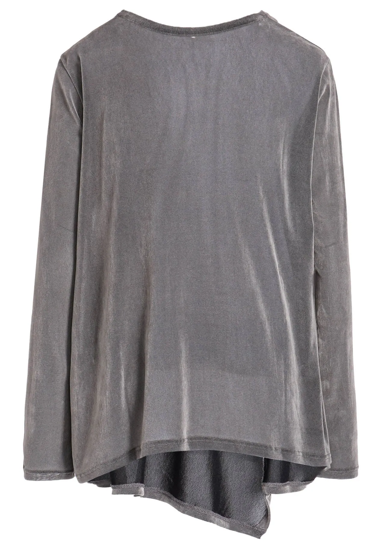 NYLON TULLE FLOCKING ROUND NECK FLARE LONG SLEEVE T sold by Yohji Yamamoto product image thumbnail 3