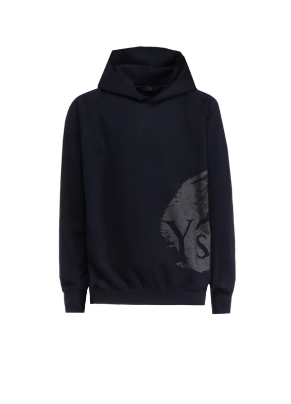 Y'S LOGO/BLUSH PRINT HOODIE sold by Yohji Yamamoto