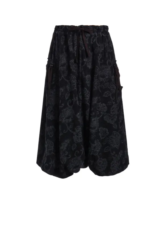 FLOWER PILE JACQUARD MILLING WAIST FITTED PANTS sold by Yohji Yamamoto