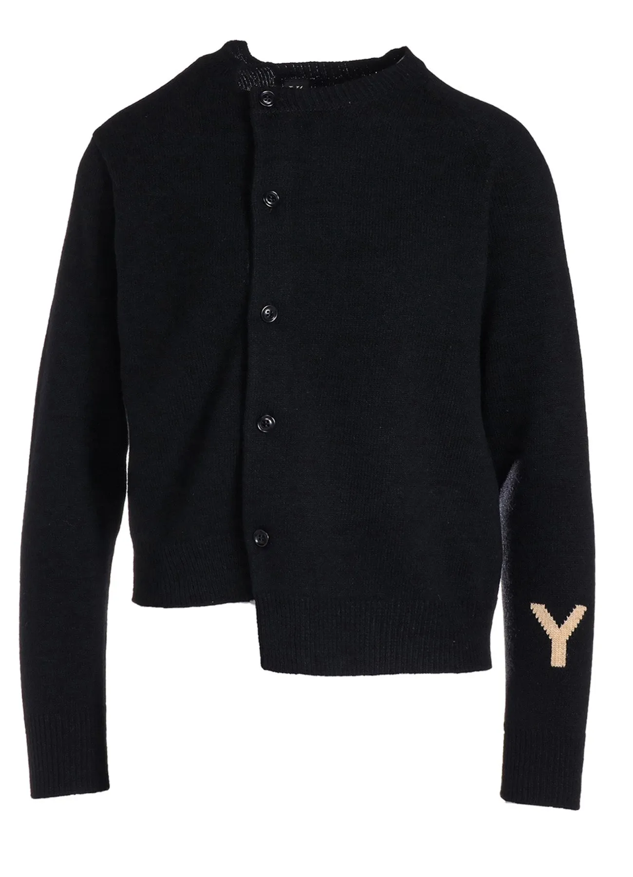 LAMB JERSEY INTERSIA ASYMMETRIC Y CARDIGAN sold by Yohji Yamamoto product image thumbnail 2