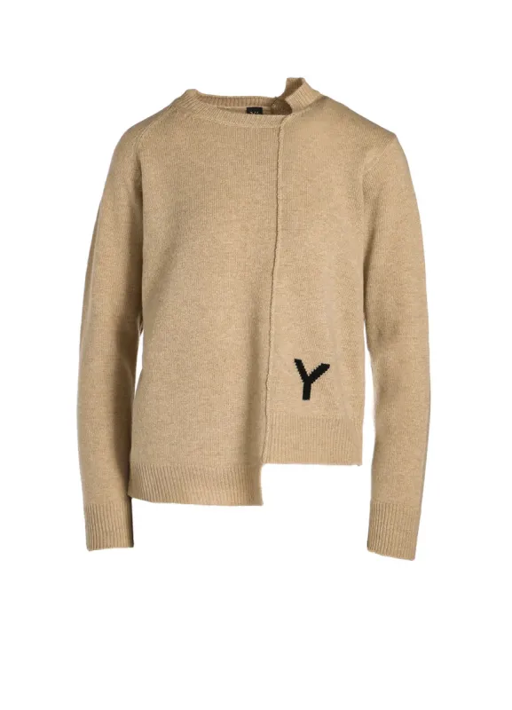 LAMB JERSEY INTERSIA ASYMMETERY Y PULLOVER sold by Yohji Yamamoto