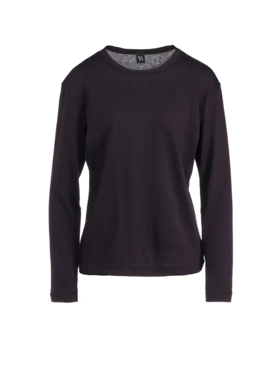 40/2 GAUZE JERSEY RELAXED ROUND LONG SLEEVE T sold by Yohji Yamamoto