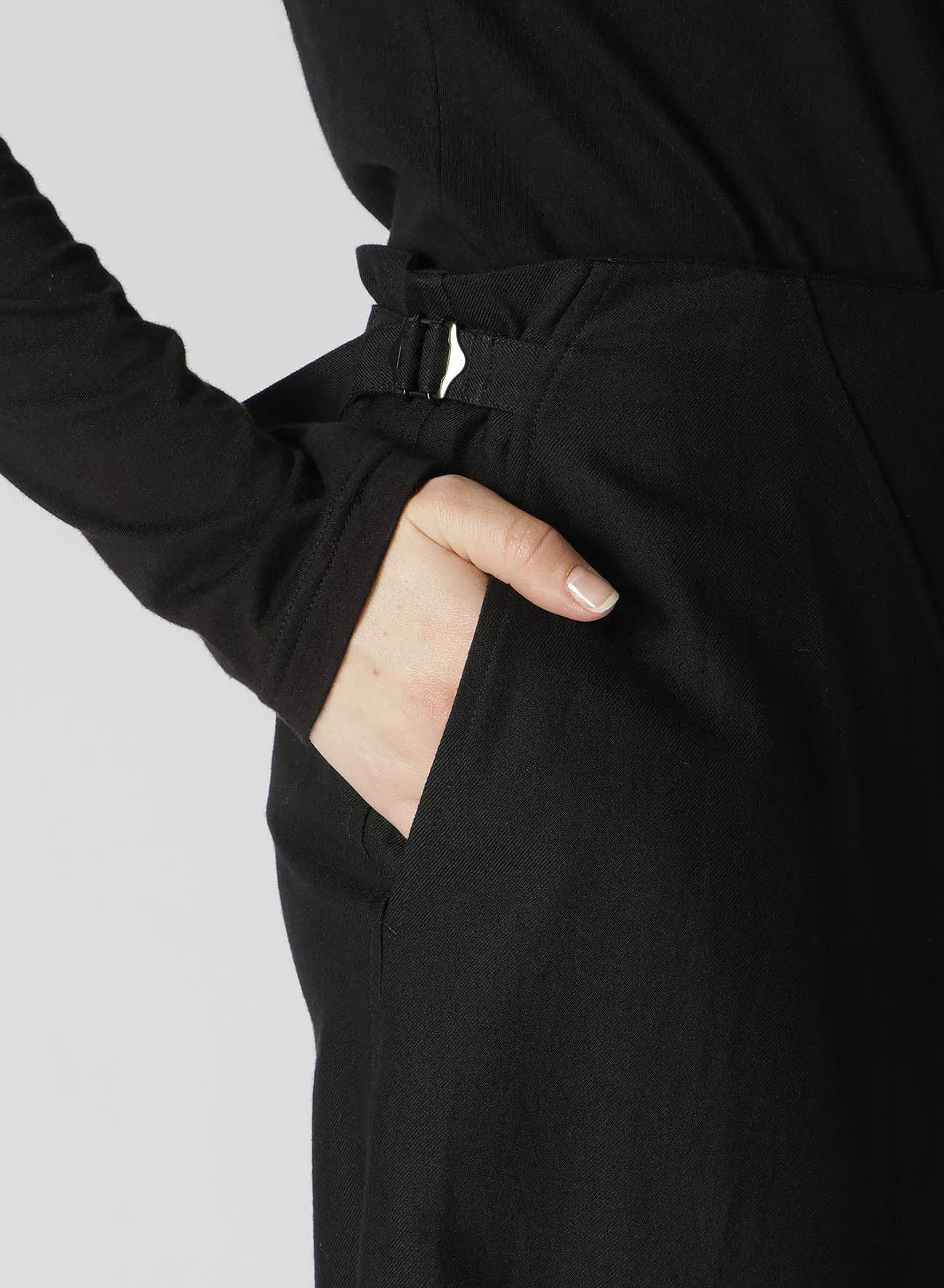 RY/W GABARDINE LEFT SIDE PATCH SKIRT PANTS sold by Yohji Yamamoto product image thumbnail 5