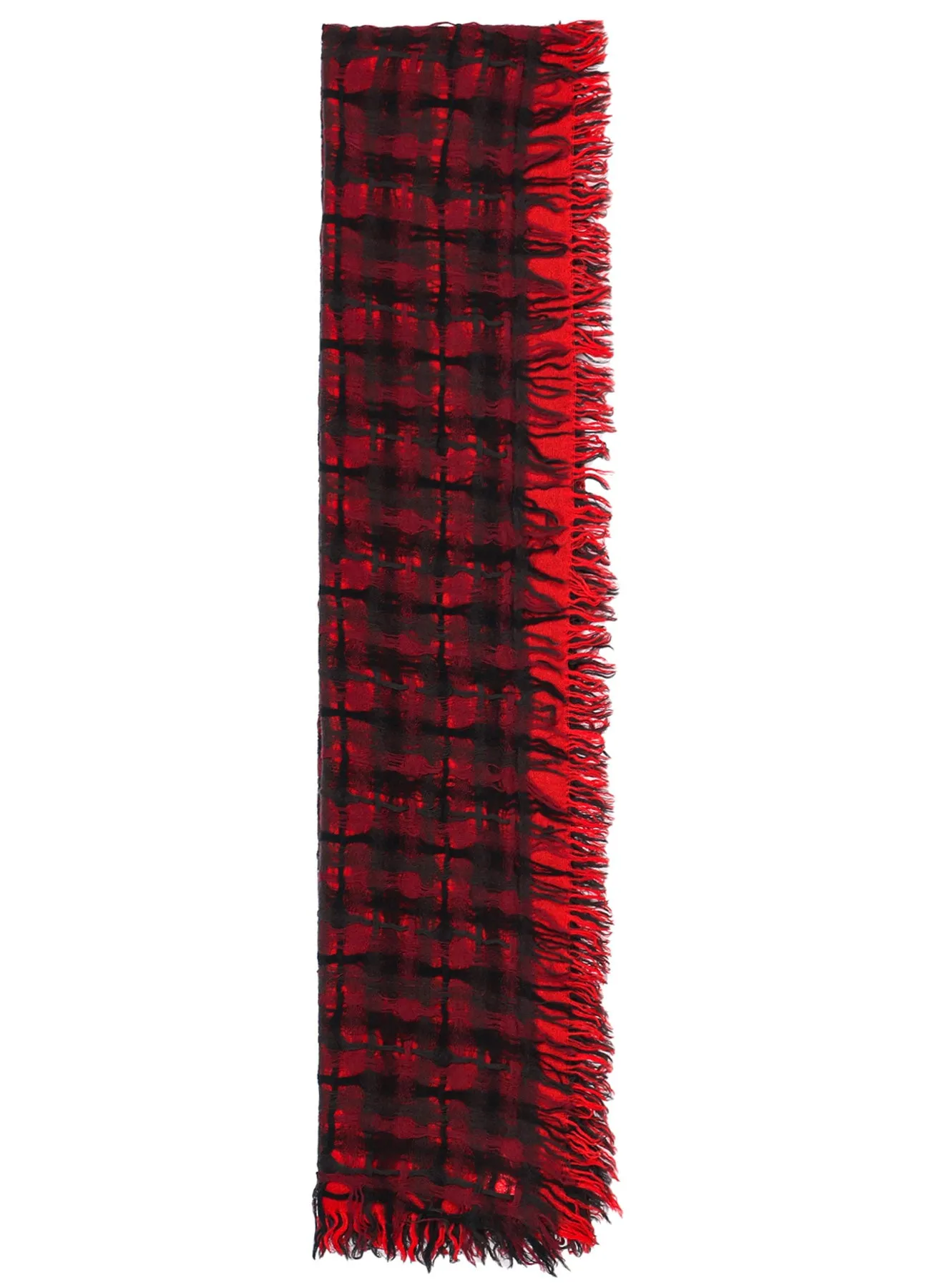 HOLED PLAID WOOL SCARF sold by Yohji Yamamoto product image thumbnail 3