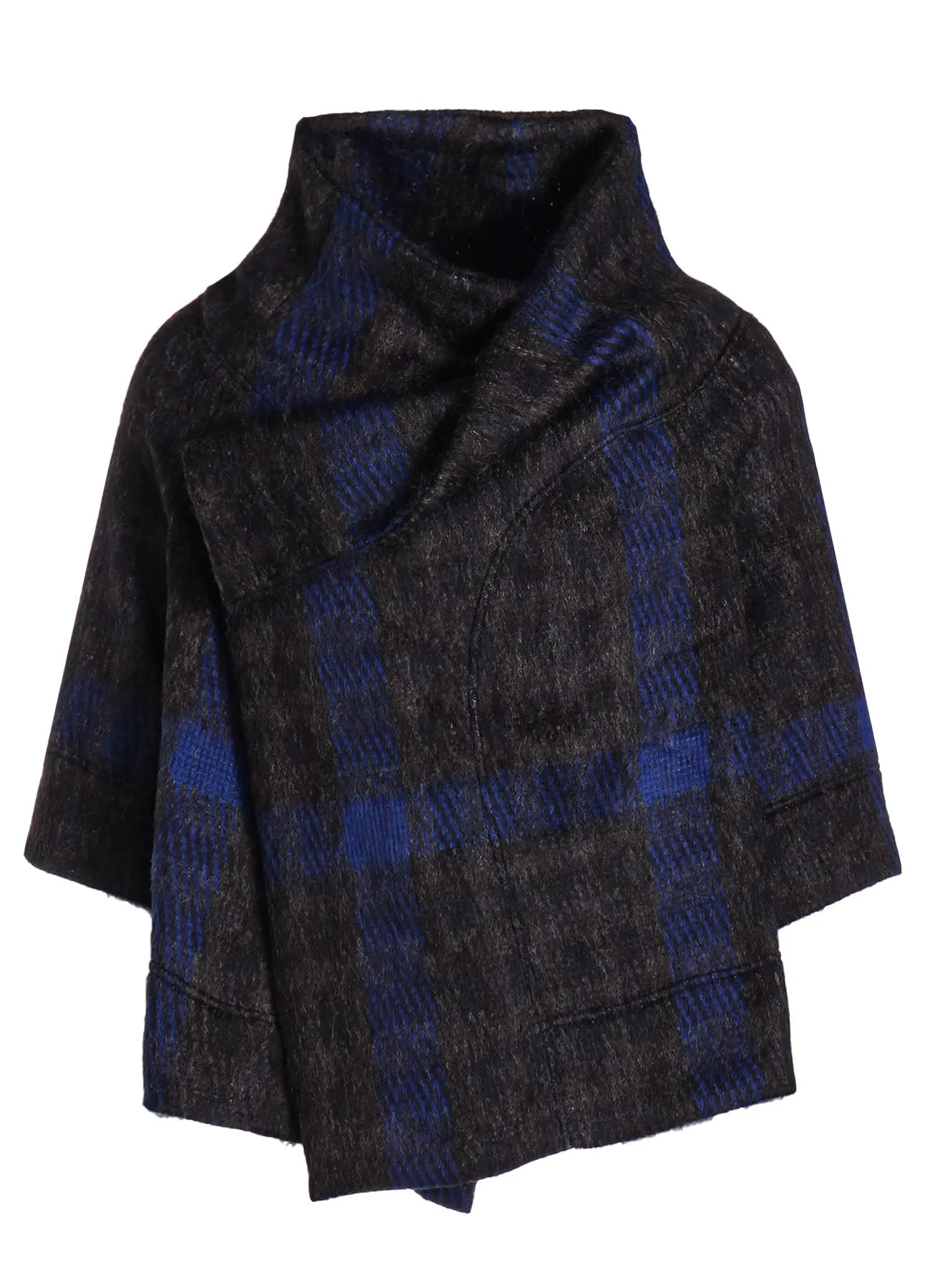 PLAID GAUZE WJQ 3/4 SLEEVE RAG CARDIGAN sold by Yohji Yamamoto product image thumbnail 2