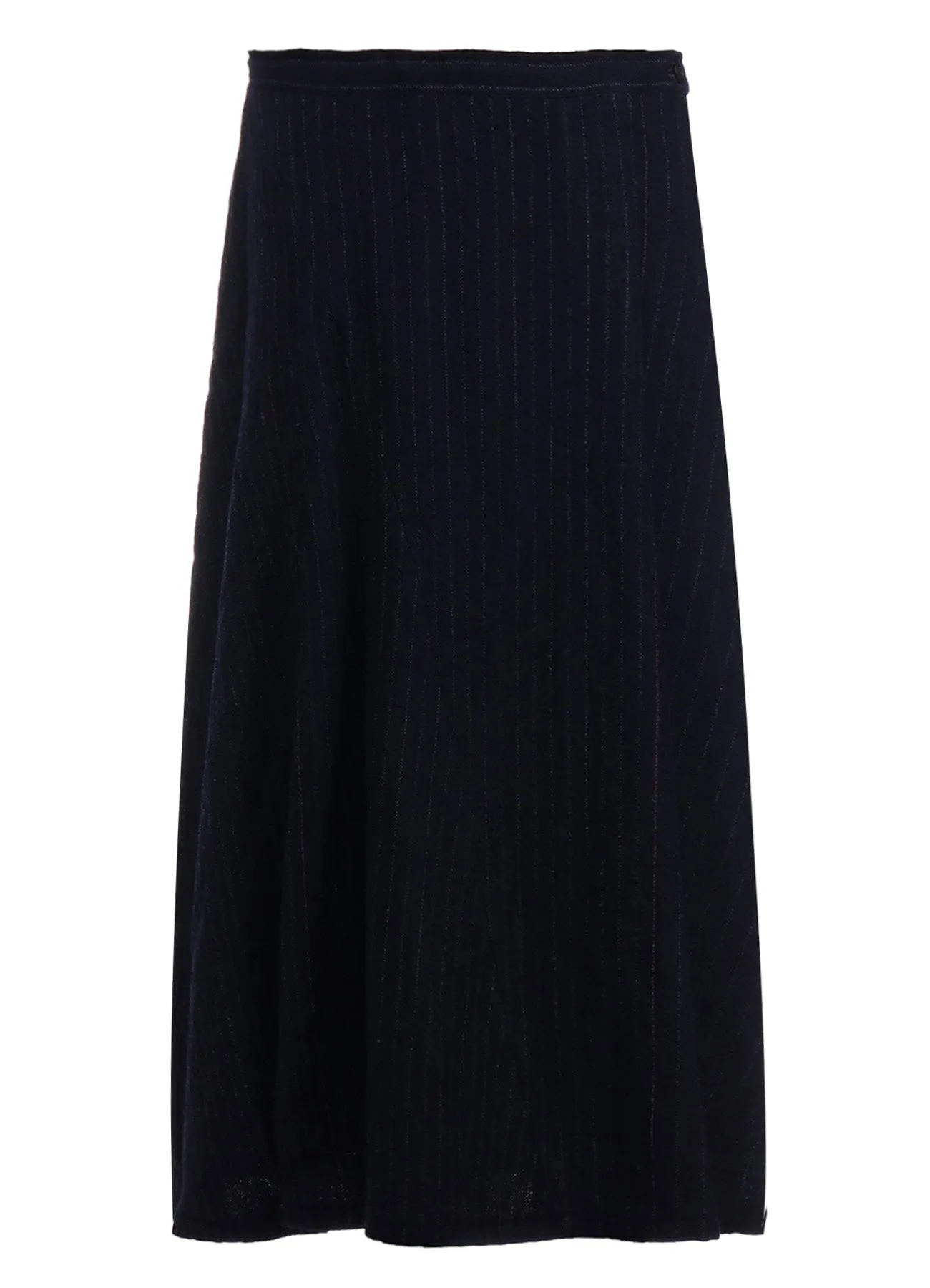 WOOL PINSTRIPE ASYMMETRIC FLARE SKIRT sold by Yohji Yamamoto product image thumbnail 2