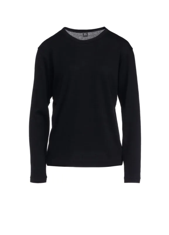 40/2 GAUZE JERSEY RELAXED ROUND LONG SLEEVE T sold by Yohji Yamamoto