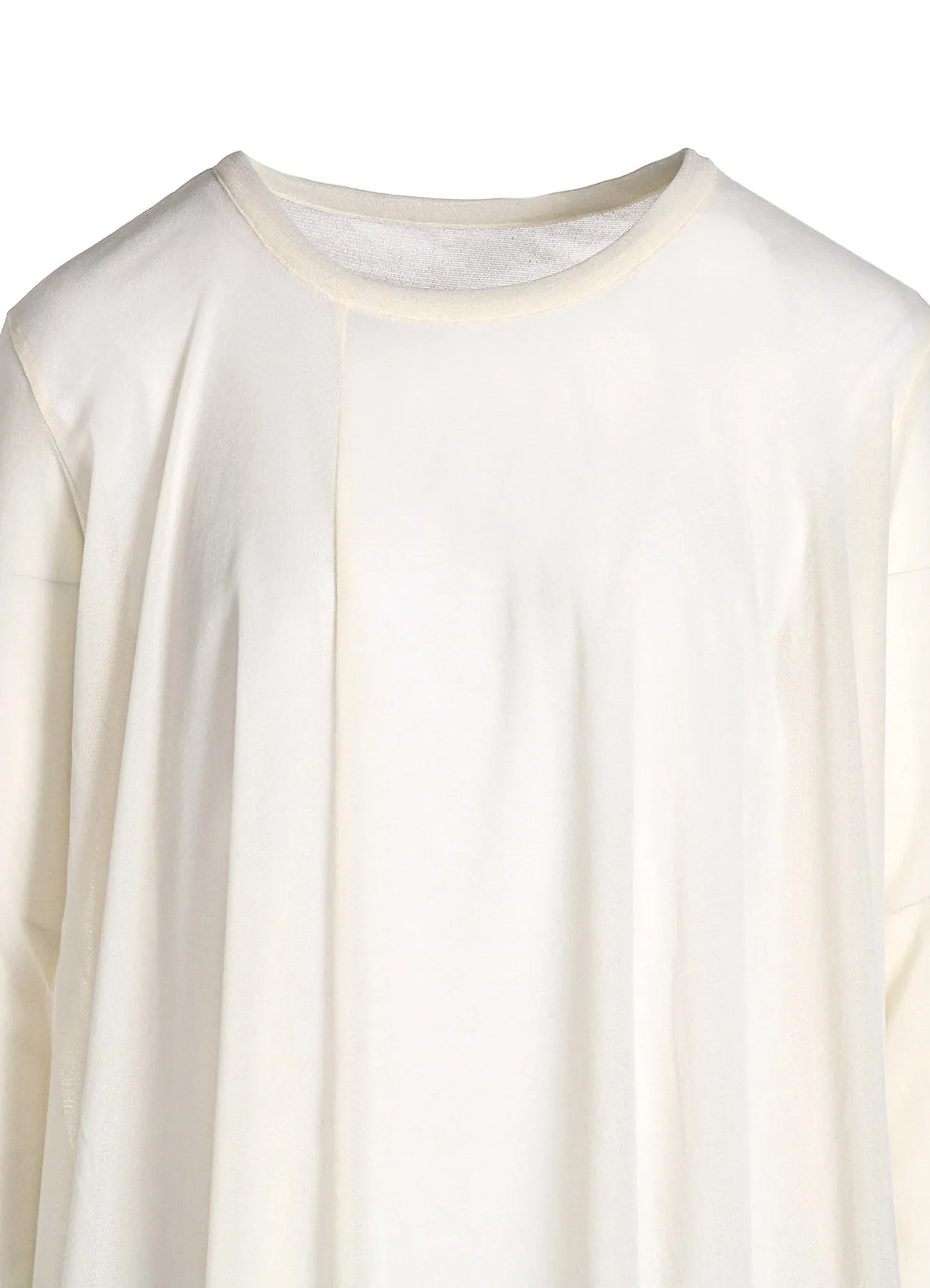 NYLON TULLE FLOCKING ROUND NECK FLARE LONG SLEEVE T sold by Yohji Yamamoto product image thumbnail 5