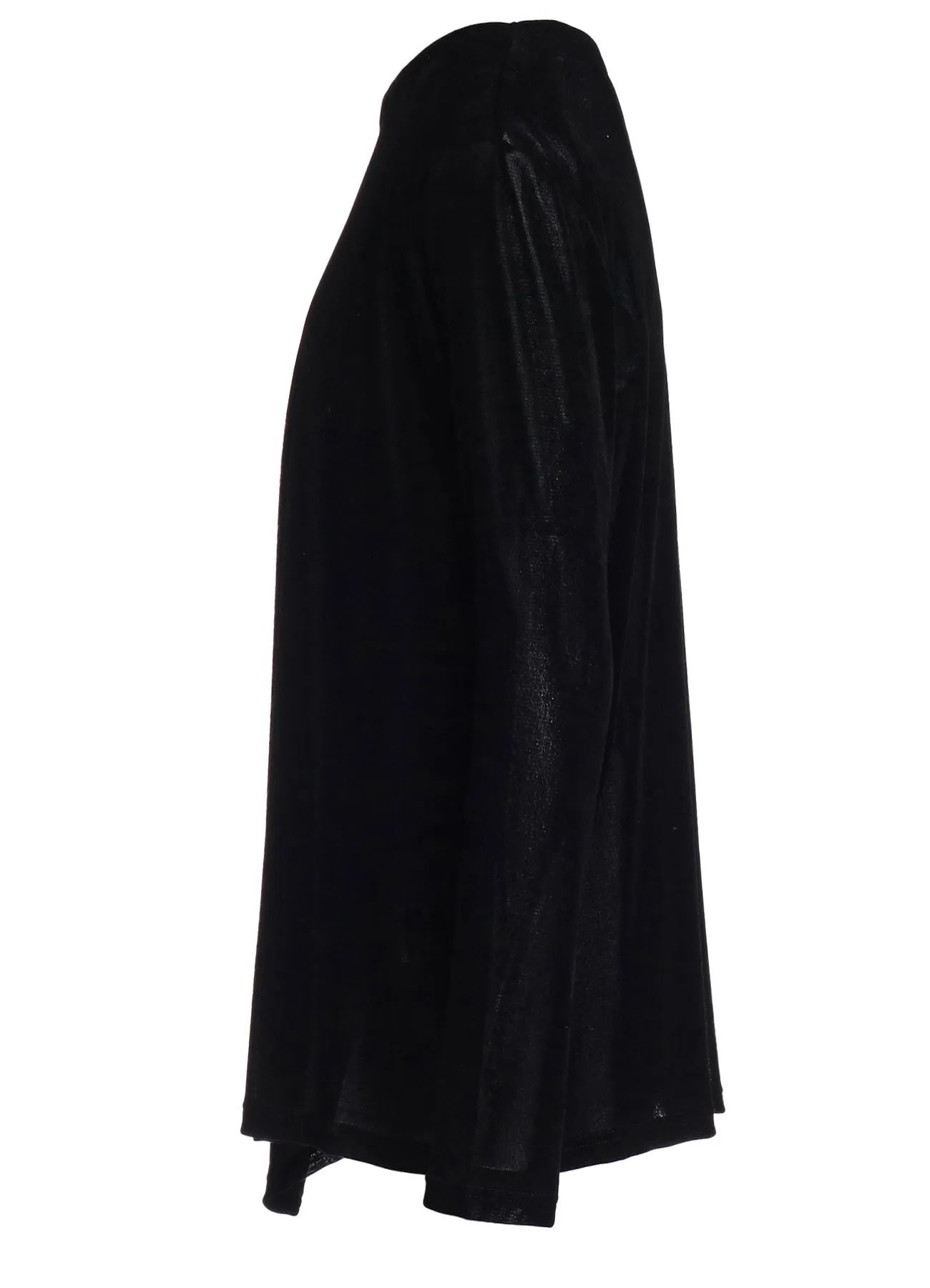 NYLON TULLE FLOCKING ROUND NECK FLARE LONG SLEEVE T sold by Yohji Yamamoto product image thumbnail 3