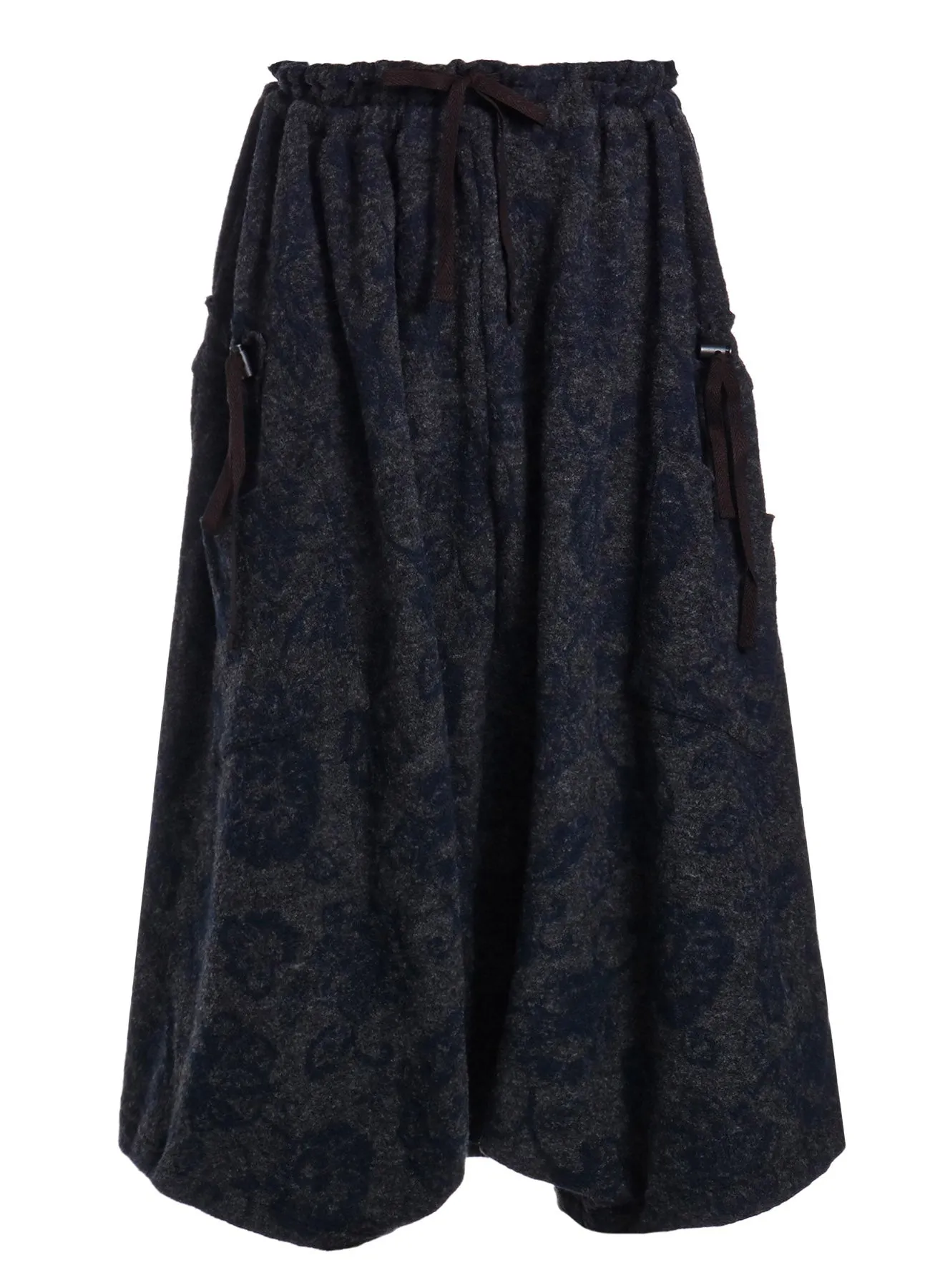 FLOWER PILE JACQUARD MILLING WAIST FITTED PANTS sold by Yohji Yamamoto product image thumbnail 2