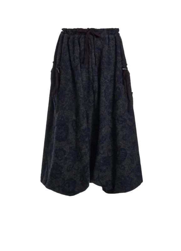 FLOWER PILE JACQUARD MILLING WAIST FITTED PANTS sold by Yohji Yamamoto