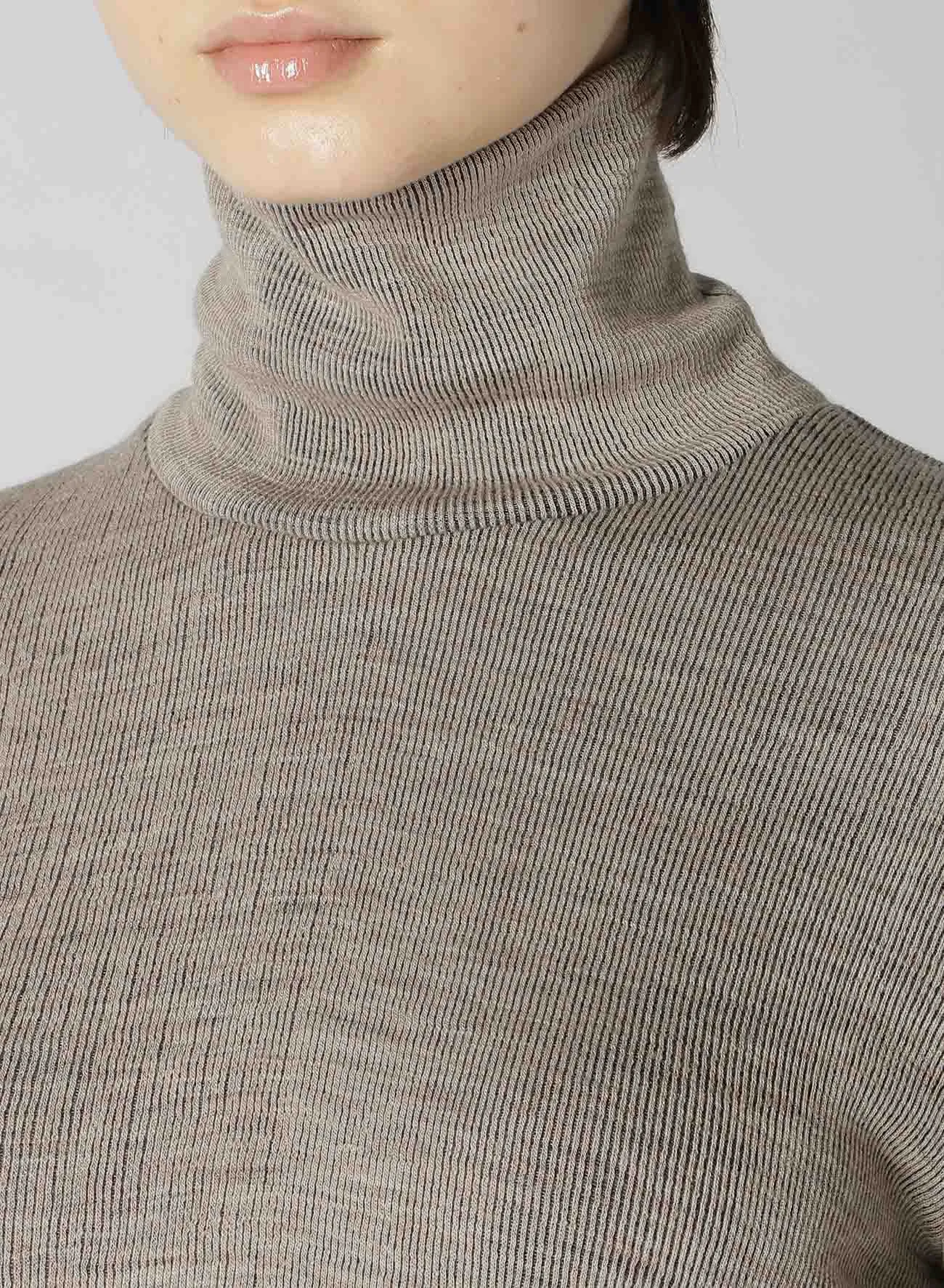 REVERSED RIB HIGHNECK LONG SLEEVE T sold by Yohji Yamamoto product image thumbnail 5