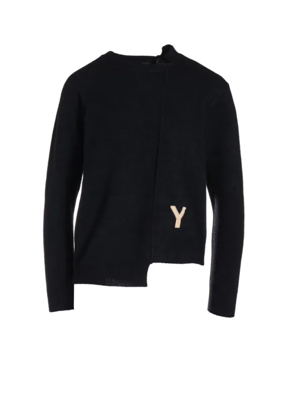 LAMB JERSEY INTERSIA ASYMMETERY Y PULLOVER sold by Yohji Yamamoto