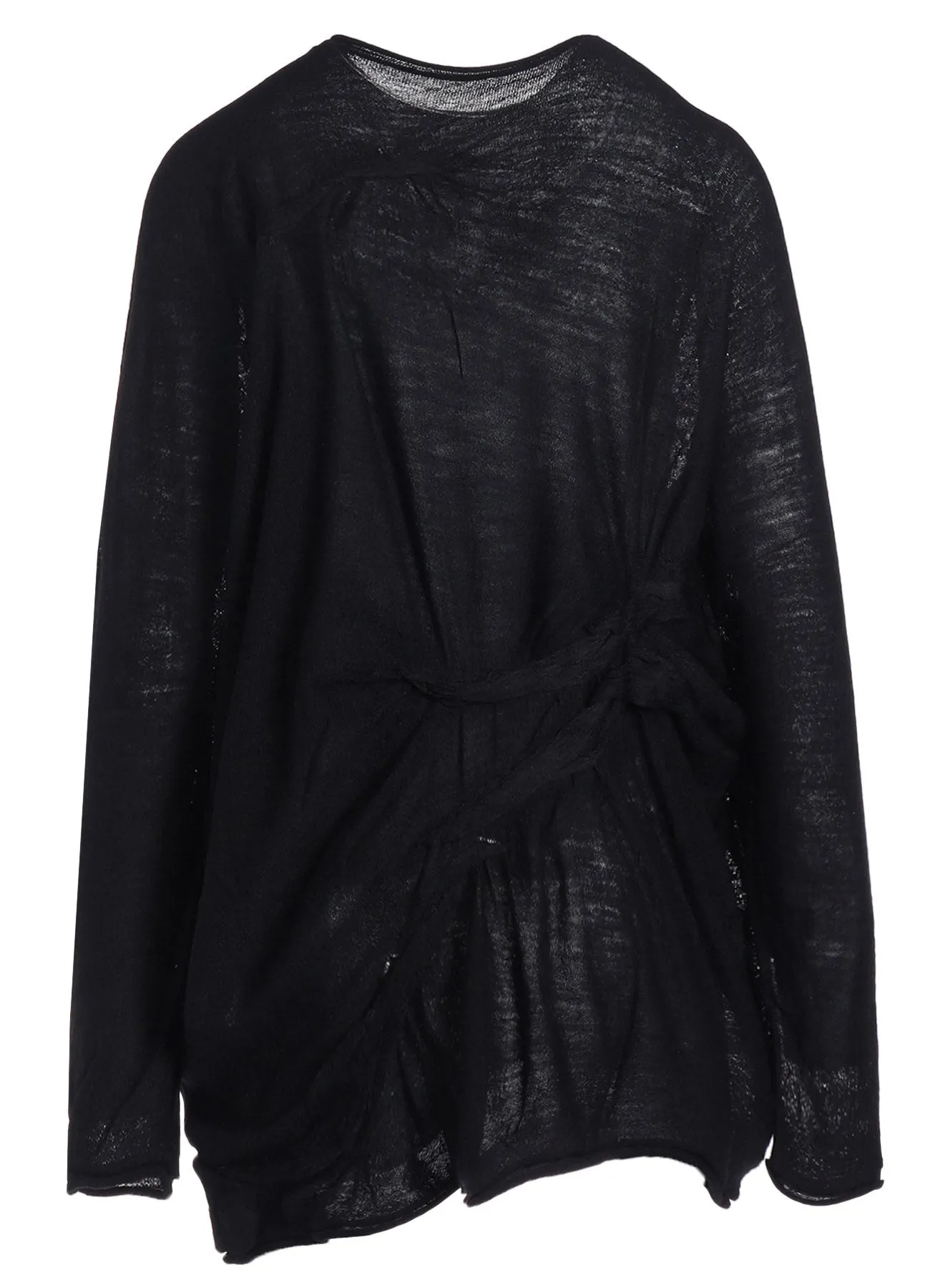 WOOL GATHERED ROUND NECK PULLOVER sold by Yohji Yamamoto product image thumbnail 3