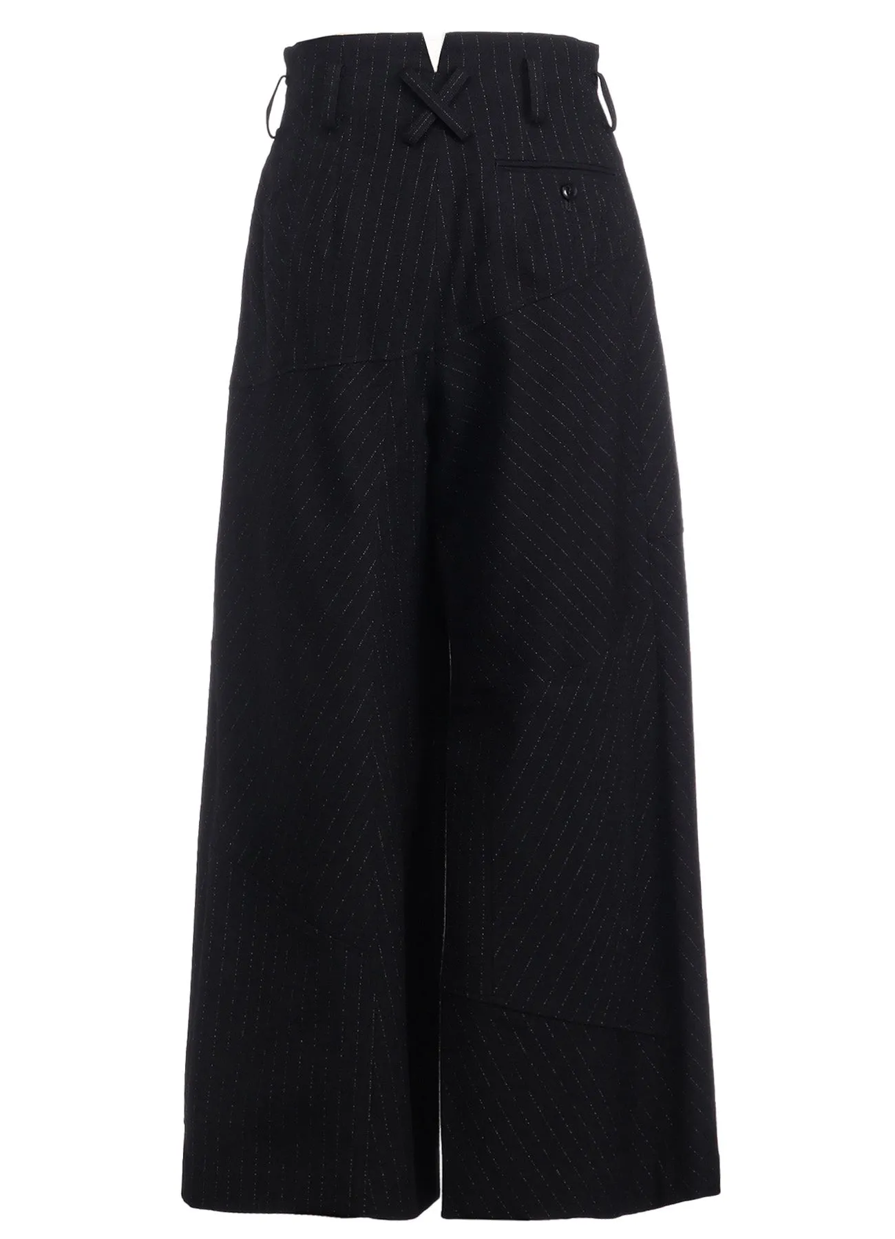 WOOL BLEND NEP STRIPE PANEL PANTS sold by Yohji Yamamoto product image thumbnail 3